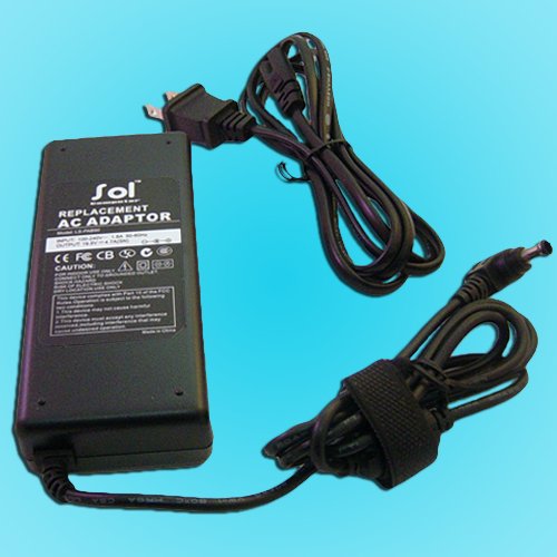SOL COMPUTER 90W Power Supply Cord for SONY VGN NW150J/W, NW160, NW160J, NW160J/S, AC19V10