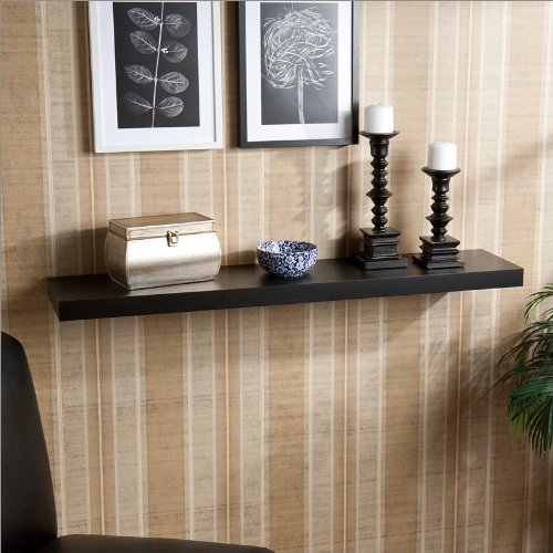 Southern Enterprises Redmond 48" Floating Shelf in Black