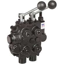 Prince RD522CCAA5A4B1 Directional Control Valve, Two Spool, 4 Ways, 3 Positions, Tandem Center, Cast Iron, 3000 psi, Lever Handle, 25 gpm, In/Out: 3/4" NPTF, Work 1/2" NPTF