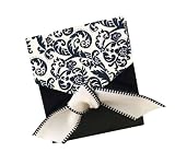Hortense B. Hewitt Wedding Accessories Favor Boxes, Black and Ivory Flourish, 25 Count