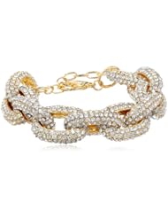 Panacea Gold Pave Link Bracelet, 6.5"