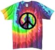 Adult Classic Peace Sign Retro Swirl Tie-Dye S/S T-Shirt