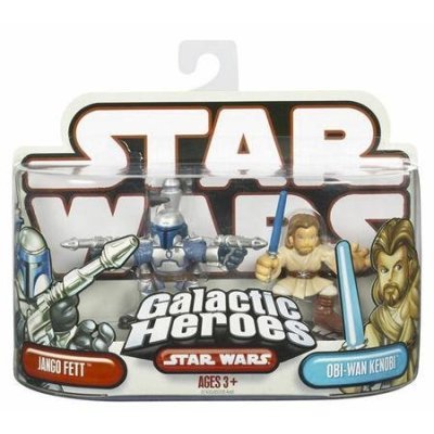 Star Wars Galactic Heroes Mini Figure 2-Pack Jango Fett & Obi-Wan Kenobi