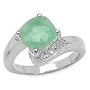 2.20 Carat Genuine Emerald Sterling Silver Ring