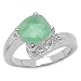2.20 Carat Genuine Emerald Sterling Silver Ring