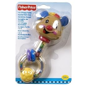 Click here to buy Fisher-Price Puppy Dumbbell Rattle by Fisher-Price.
