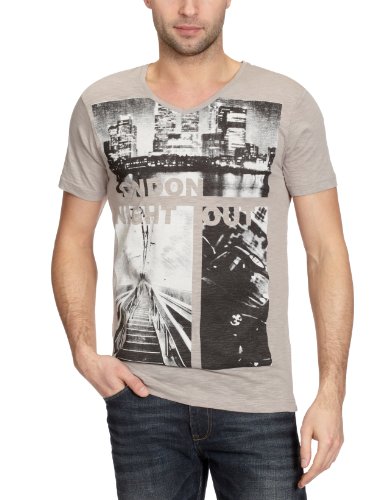 Cross Jeans Herren T-Shirt Regular Fit 10289, Gr. 48/50 (M), Grau (ash 138) Preisvergleich
