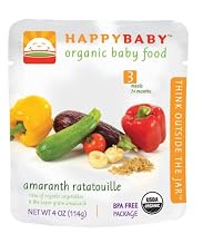 HAPPYBABY Organic Baby Food, Stage 3, Amaranth Ratatouille, 4-Ounce Pouch (Pack of 16)
From HAPPYBABY
