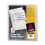 Avery Heavy-Duty Plastic Sleeves, Polypropylene, Letter Size, Clear, 12 per Pack (72611)