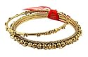 Bracelet - B237 - 2 pc Indian Style Bangle Set (70mm) ~ Gold Tone