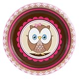 Look Whoo's 1- Pink Dessert Plates (8 count) Infant