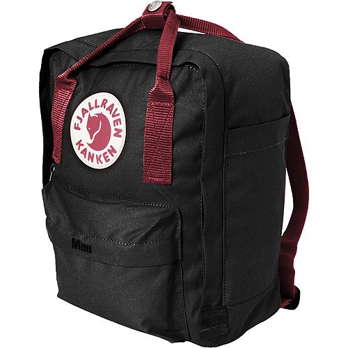 Fj&auml;llr&auml;ven Kinder Rucksack K&aring;nken Mini, black - ox red, 29 x 20 x 13, 23561