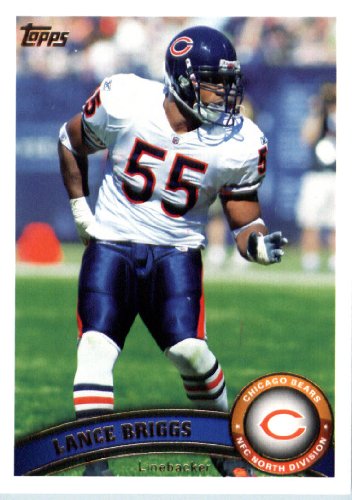 2011 Topps Football Card # 5 Lance Briggs - Chicago Bears - NFL Trading Card in a Protective Case!