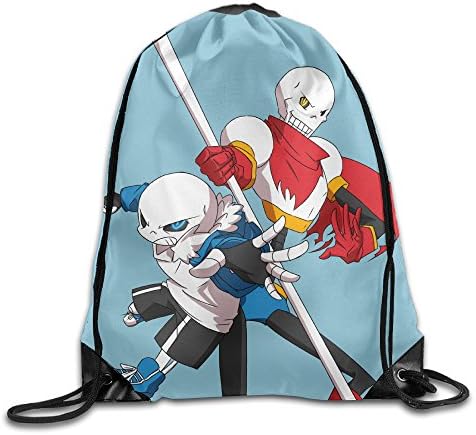 Bonjourina Undertale Sans & Papyrus Drawstring Backpack Knapsack Bag