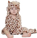 【ベビー】動物着ぐるみ風ポンチョ　毛布　１００ｃｍ　きりん