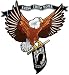 Bald Eagle POW MIA Embroidered Patch Large Patriotic Military Prisoner of War Iron-On Emblem