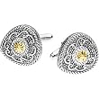 Sterling Silver and 14K Yellow Gold Cufflinks