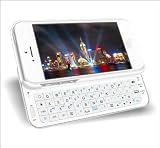 Shenit Bluetooth Qwerty Keyboard Buddy Case for Apple iPhone 5 Rubberized Hard Shell with Backlight Apple iOS command keys-White