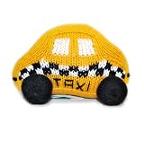Estella Best Top Unique Hand knitted Baby Kids Boy Girl Unisex Designer Yellow Black Taxi Toy Rattle, 4.5 x 3 x 1.75 inches