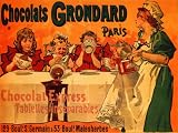 CHOCOLATE CHOCOLAT GRONDARD PARIS CHILDREN FRENCH SMALL VINTAGE POSTER REPRO