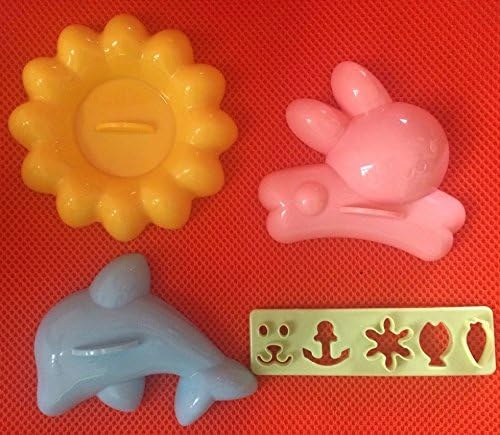 4PCS Cute Rabbit &amp; Dolphin Sushi Maker Rice Onigiri Mold Mould Punch DIY Bento