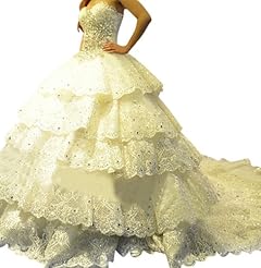 Beaded Crystal Applique Lace Crystals Fit-and-Flare Chiffon/Taffeta/Tulle  Dress