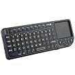Rii Portable 2.4GHz Mini Wireless Keyboard Handheld Rechargeable Keyboard Touchpad for Laptops Notebooks Computer IPTV Car PC Wii PS3 HTPC (Black)