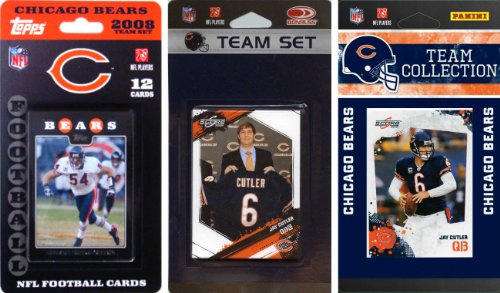NFL Chicago Bears 3 Different Licensed Trading Card Team Sets