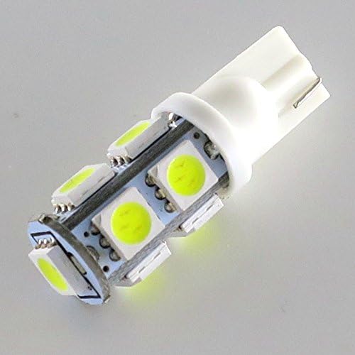 SmartLive 5 pcs pack Car LED Light Bulb T10 Wedge Type for W5W 194 168 2825 White bulb Helogen Xenon Replacement used for singal light,trunk light,dashboard light,packing light