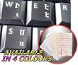 ARMENIAN KEYBOARD STICKERS WITH WHITE LETTERING ON TRANSPARENT BACKGROUND