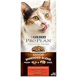 Purina Pro Plan Dry Cat Food, Savor, Shredded Blend Adult Chicken & Rice Formula, 3.2-Pound Bag, Pack of 1
