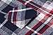 XQS Men's Casual Long Sleeve Button down Plaid Flannel Shirt