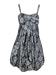 Sleeveless Bubble Dress Floral Print  Dress