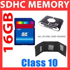 Essential Memory Accessory Kit Includes 16GB SDHC Memory Class 10 (2Pcs) + Memory Reader + Memory Wallet For Fujifilm FinePix JZ200,JZ100,JX550,JX500 Camera