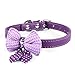 Bestpriceam (TM) Hot Cute Knit Bowknot Adjustable PU Leather Dog Puppy Pet Collars Necklace Purple