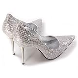 Highest Heel Womens GLITZEE 4" Woven Gold Silver, Sexy Camo, Glitter Pump, Pointed Toe, Half Size Available