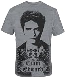 Twilight Eclipse Team Edward Stencil Grey T-shirt X-Large