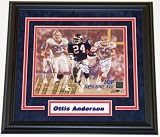 Ottis OJ Anderson Autographed New York Giants 8x10 Photo ~ Super Bowl 25 XXV MVP ~ Custom Framed