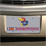 Kansas Jayhawks 2008 NCAA Men's Basketball National Champions Silver License Plate