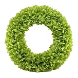 Fluffy Petal Wreath - Green - 22