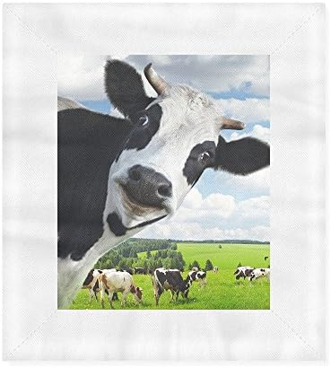 Stylish Funny Cow Milk Cow Animal Print Duvet Cover/Bedding/Comforter Sets Bed in a Bag (100"(L) x 90"(W) King Size)