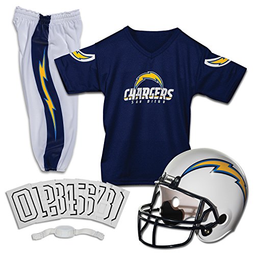 Franklin Sports NFL San Diego Chargers Deluxe Youth Uniform Set, Small