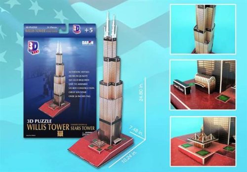 Sears Tower 3D Puzzle Cubic Fun
