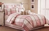 NAUTICA Pink CLEAR LAKE Khaki 5PC FULL/QUEEN COMFORTER SET Bundle