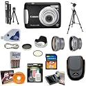 Canon PowerShot A480 (Black) 10.0 Megapixel Digital Camera + Lenses + Filters + 2GB Memory & Pro Accessory Kit