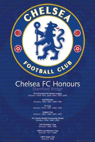 Chelsea FC - Crest + Honours - Maxi Poster - 61 cm x 91.5 cm