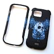 Samsung Mythic A897 AT&T Rubberized Snap On Protector Hard Case Image Cover Skull Tribal Design
