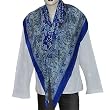 Silk Scarf for Women Square Hand Painted Crepe 44 x 44 inches