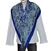 Silk Scarf for Women Square Hand Painted Crepe 44 x 44 inches