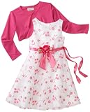 Youngland Girls 2-6X Embroidery Sleeveless Dress With Long Sleeve Shrug